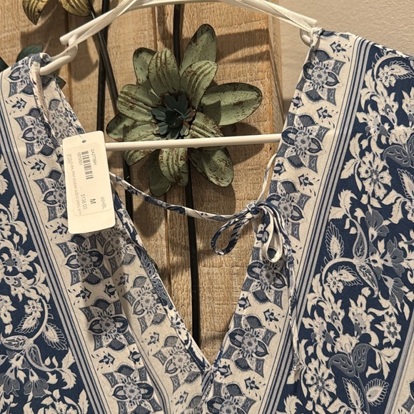 Pookie and Sebastian Blue and White Floral Mini Dress size medium NWT - Picture 7 of 10